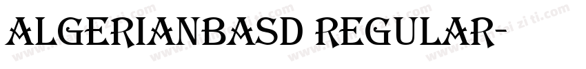 AlgerianBasD Regular字体转换